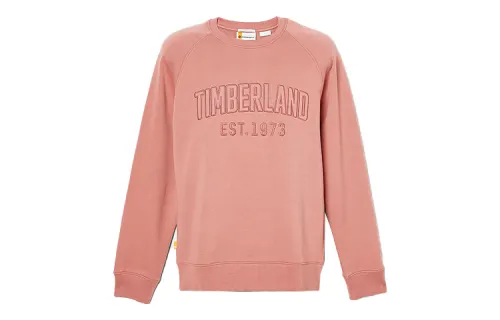 Timberland Sweatshirts Men's Pink Crew Neck Moderate Regular