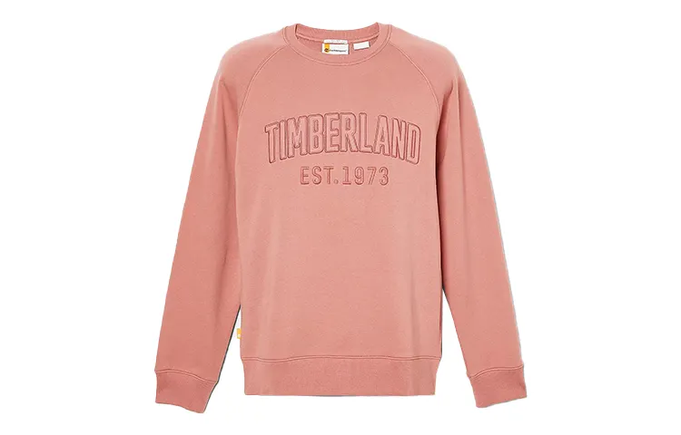 Timberland Sweatshirts Men's Pink Crew Neck Moderate Regular
