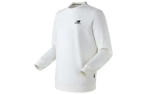 New Balance Sweatshirts Men's White Crew Neck Moderate Regular