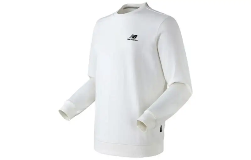 New Balance Sweatshirts Men's White Crew Neck Moderate Regular