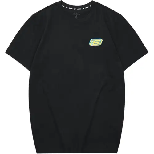 Skechers T Shirt Unisex Carbon Black