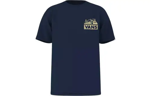 Vans T Shirts Men's Marine Blue Crew Neck Moderate Straight Fit