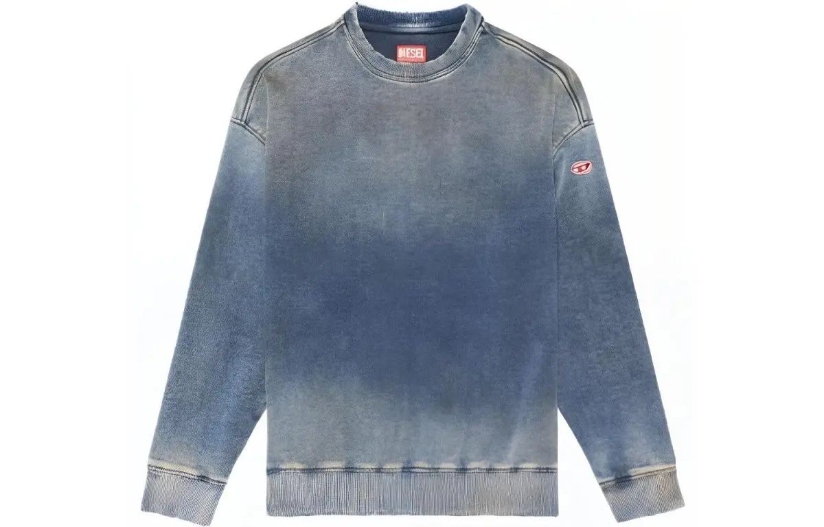 DIESEL Sweatshirts Men's Blue Crew Neck Moderate Regular