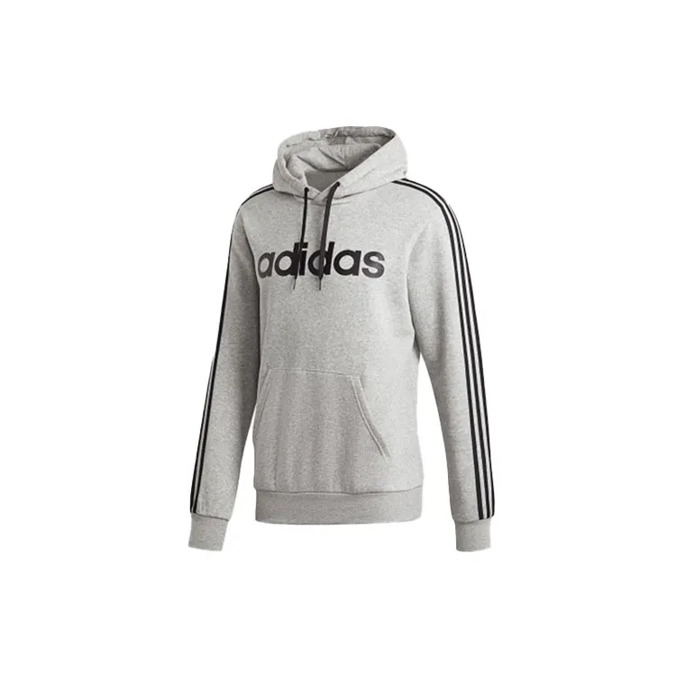 Adidas Thermal Hooded Fleece Lined Long Sleeved Sweatshirt Men's Gray
