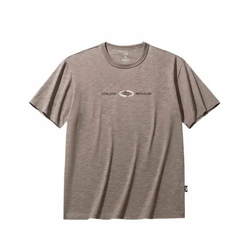 Anta Sports Lifestyle Collection Lifestyle Collection T Shirt Men's Gray Brown