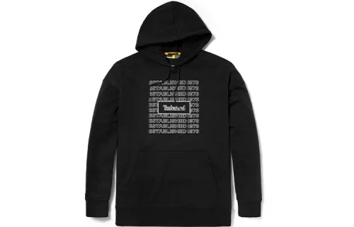 Timberland Sweatshirts Men's Black Hooded Moderate Regular