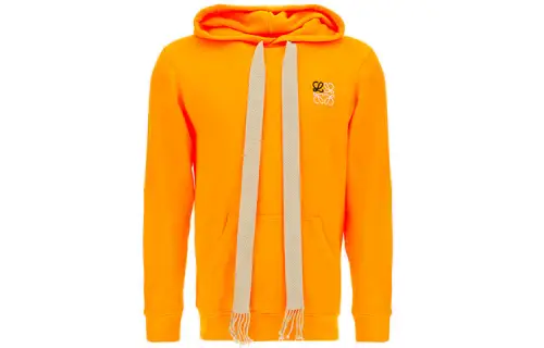 LOEWE Sweatshirts Men's Orange Hooded Moderate Regular