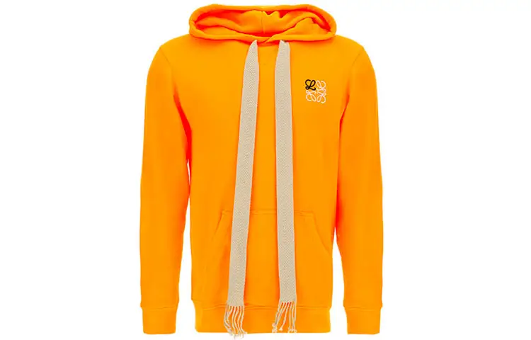 LOEWE Sweatshirts Men's Orange Hooded Moderate Regular
