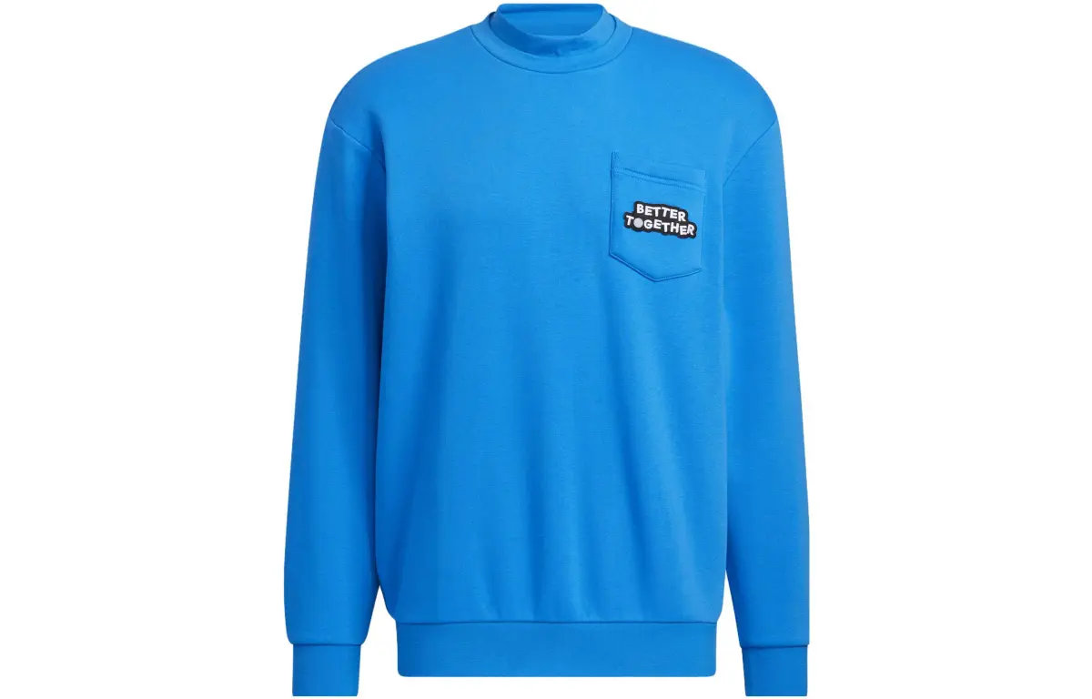 Adidas Sweatshirts Unisex Blue Crew Neck Moderate Other