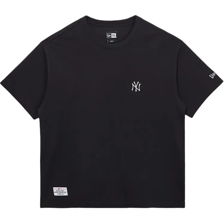New Era T-Shirts Unisex Black Crew Neck