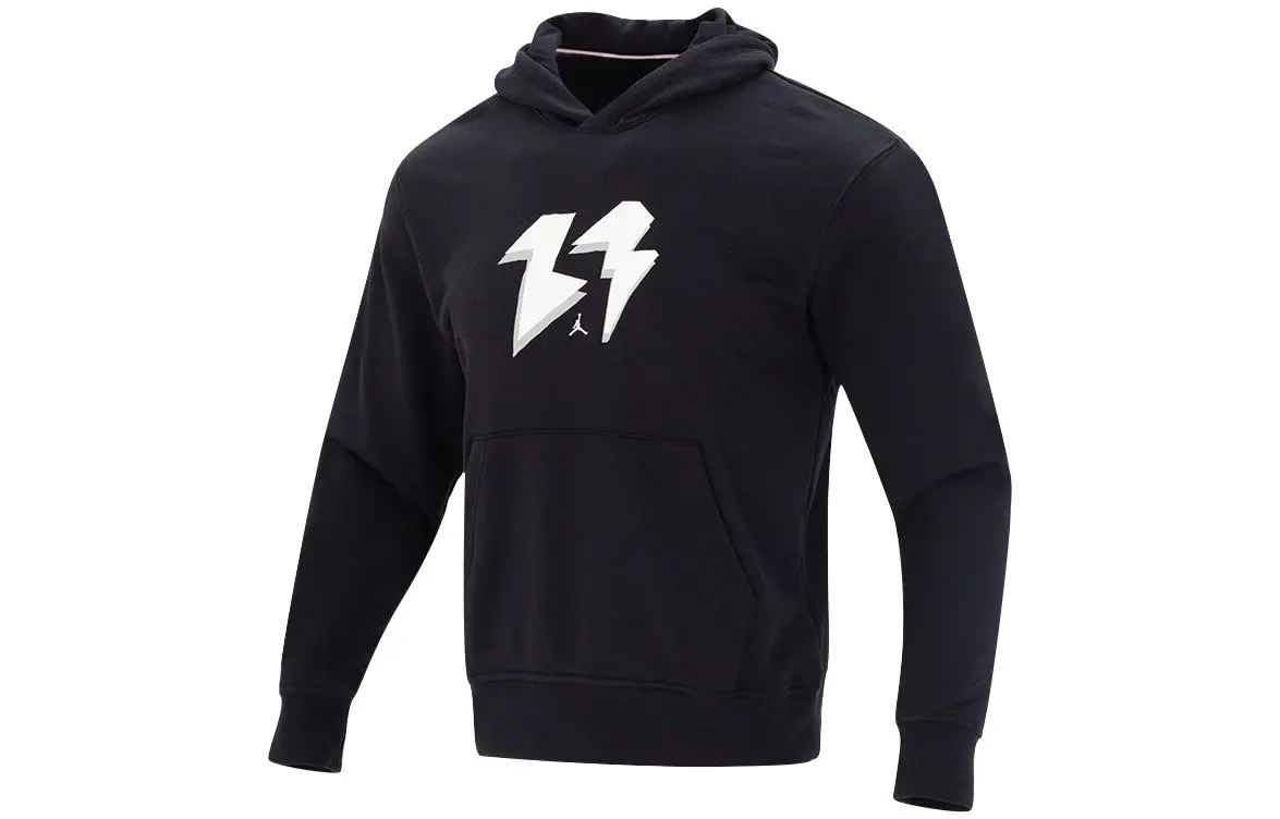 Jordan Sweatshirts Men's Black Hooded Moderate Regular