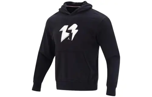 Jordan Sweatshirts Men's Black Hooded Moderate Regular