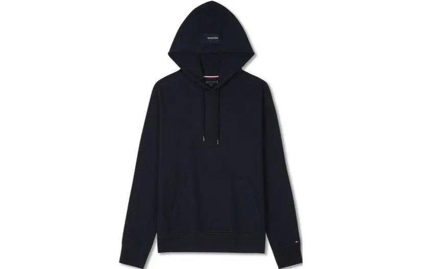 Tommy Hilfiger Sweatshirts Men's DW5 Navy Blue Hooded Moderate Straight Fit