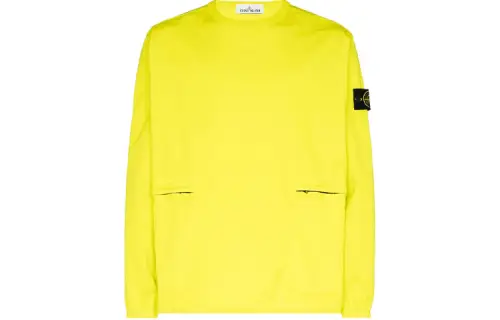 STONE ISLAND Sweatshirts Men's Yellow Crew Neck Moderate Regular