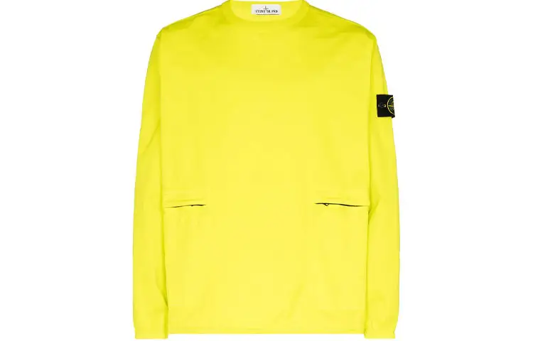 STONE ISLAND Sweatshirts Men's Yellow Crew Neck Moderate Regular
