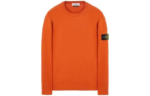 STONE ISLAND Sweatshirts Men's Burnt Tea Brown Crew Neck Moderate Other