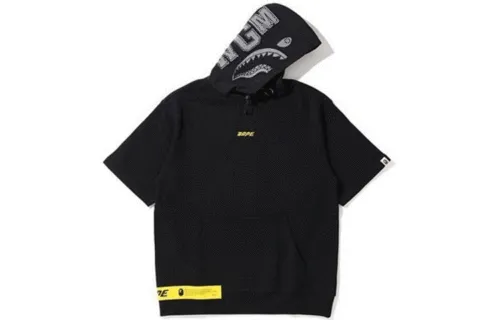 Bape A BATHING APE In Transit Shark Short Sleeve Pullover Hoodie