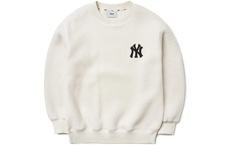 MLB Sweatshirts Unisex Cream Crew Neck Moderate