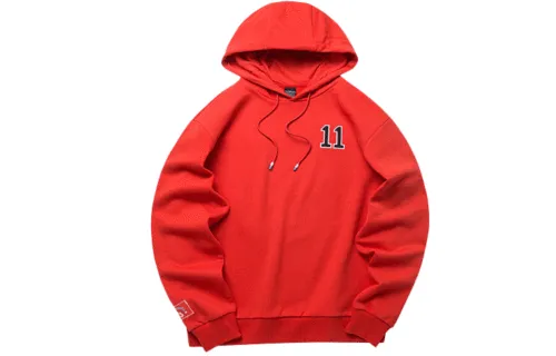 ANTA Sweatshirts Unisex Red Hooded Moderate