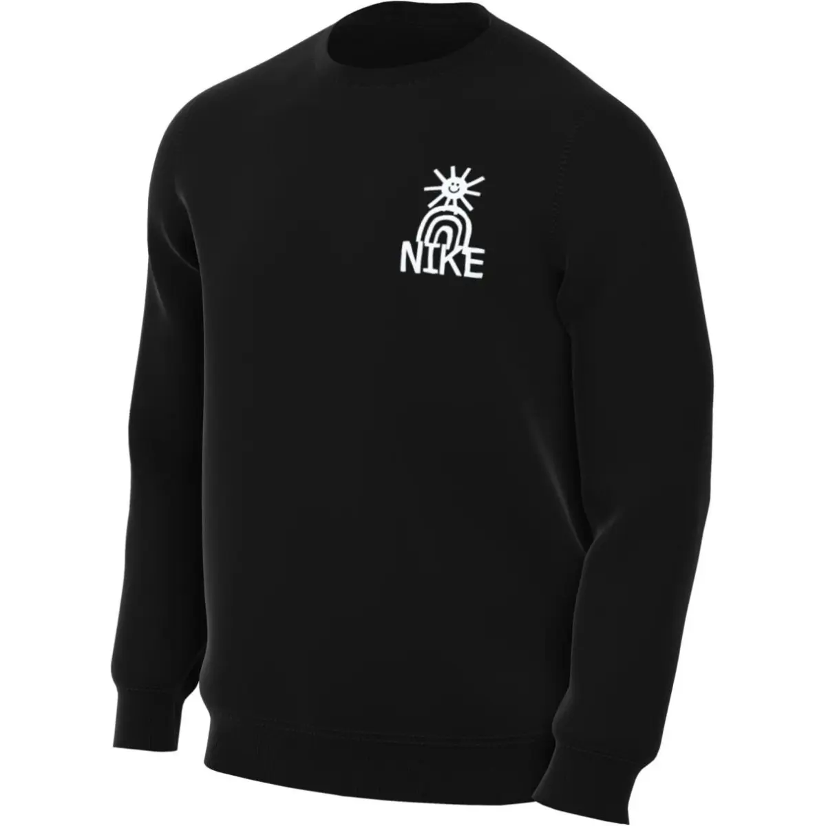 Nike Sweatshirts Men's Black Crew Neck Moderate Regular