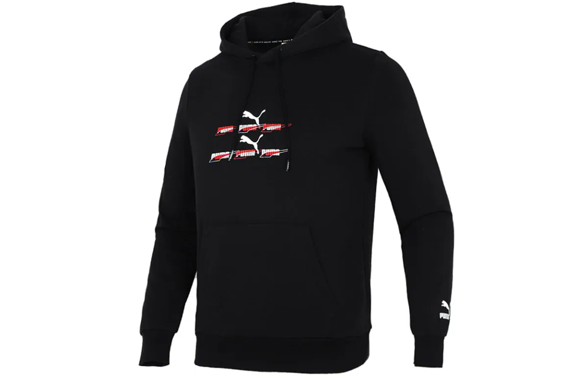 PUMA ACTIVE Sweatshirts Men's Black Hooded Moderate Regular