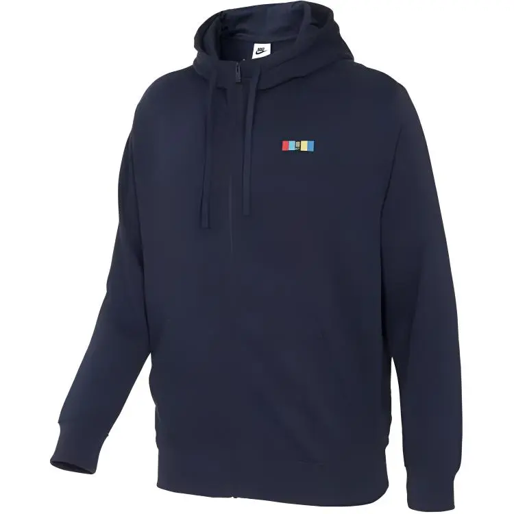 Nike Sweatshirts Men's Navy Blue Hooded Moderate Straight Fit
