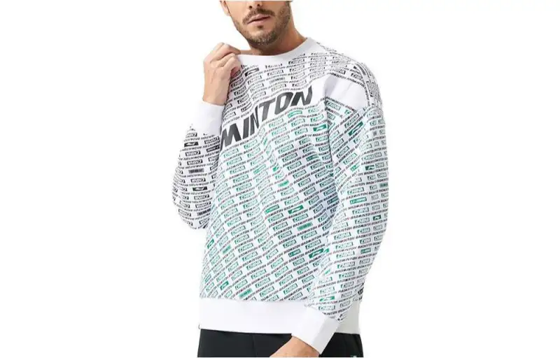 Li Ning Sweatshirts Men's White Crew Neck Moderate