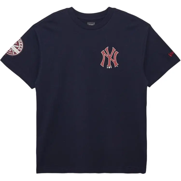 New Era T Shirt Couple, Trendy And Versatile Unisex Navy Blue