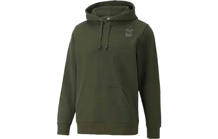 PUMA X Maison Kitsune Sweatshirts Unisex Green Hooded Moderate Regular