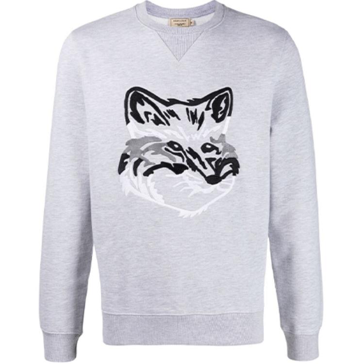 Мужской свитшот Maison Kitsune FW21 Big Fox (серый)