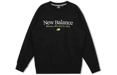 New Balance Sweatshirts Men's Black Crew Neck Moderate Other