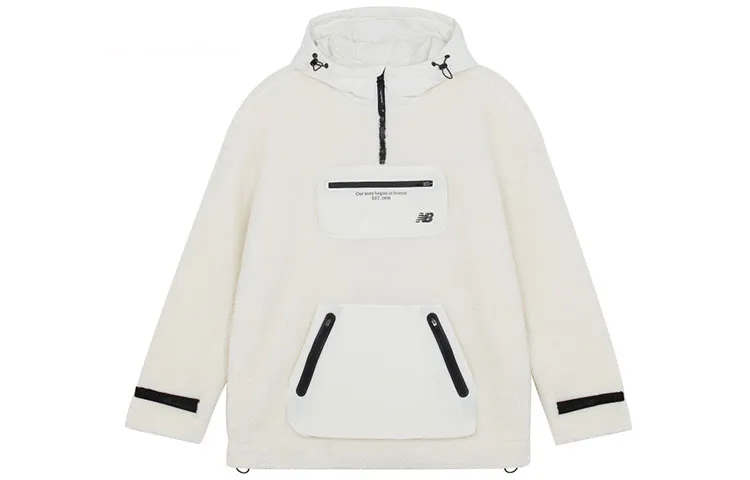 New Balance Sports Life Collection Sweatshirt Unisex Ivory White Couple's