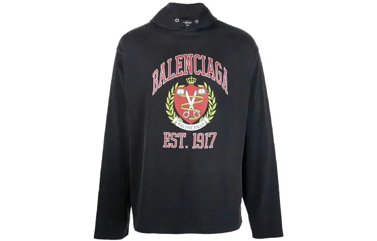Balenciaga Sweatshirt Loose Fit Men's Black