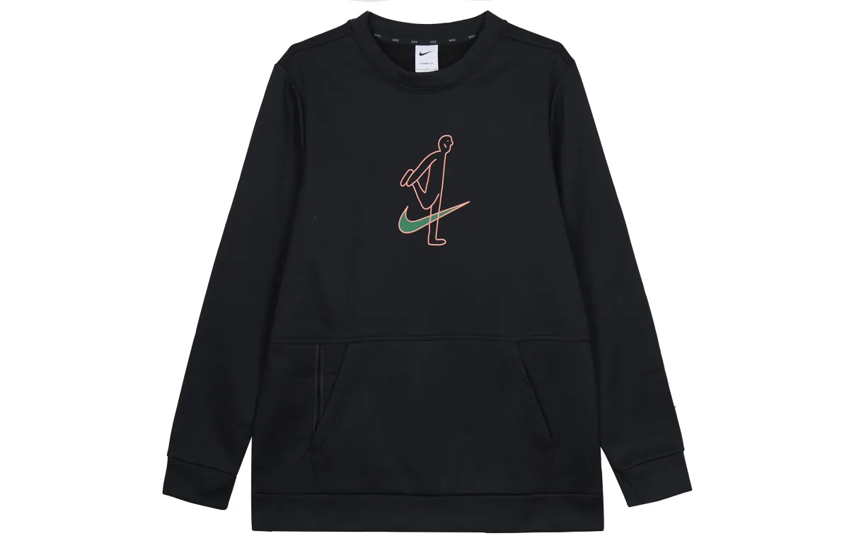 Nike Sweatshirts Men's Black Crew Neck Moderate Straight Fit
