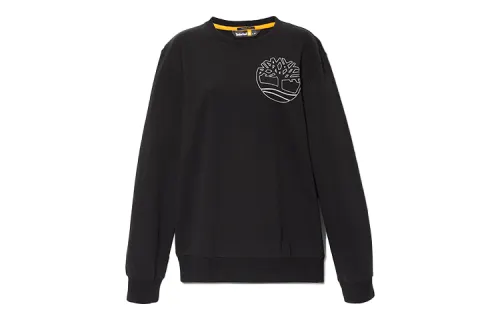 Timberland Sweatshirts Unisex Black Crew Neck Moderate