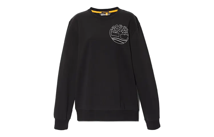 Timberland Sweatshirts Unisex Black Crew Neck Moderate