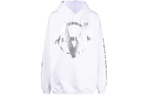 Vetements Sweatshirts Unisex White Hooded Moderate Regular