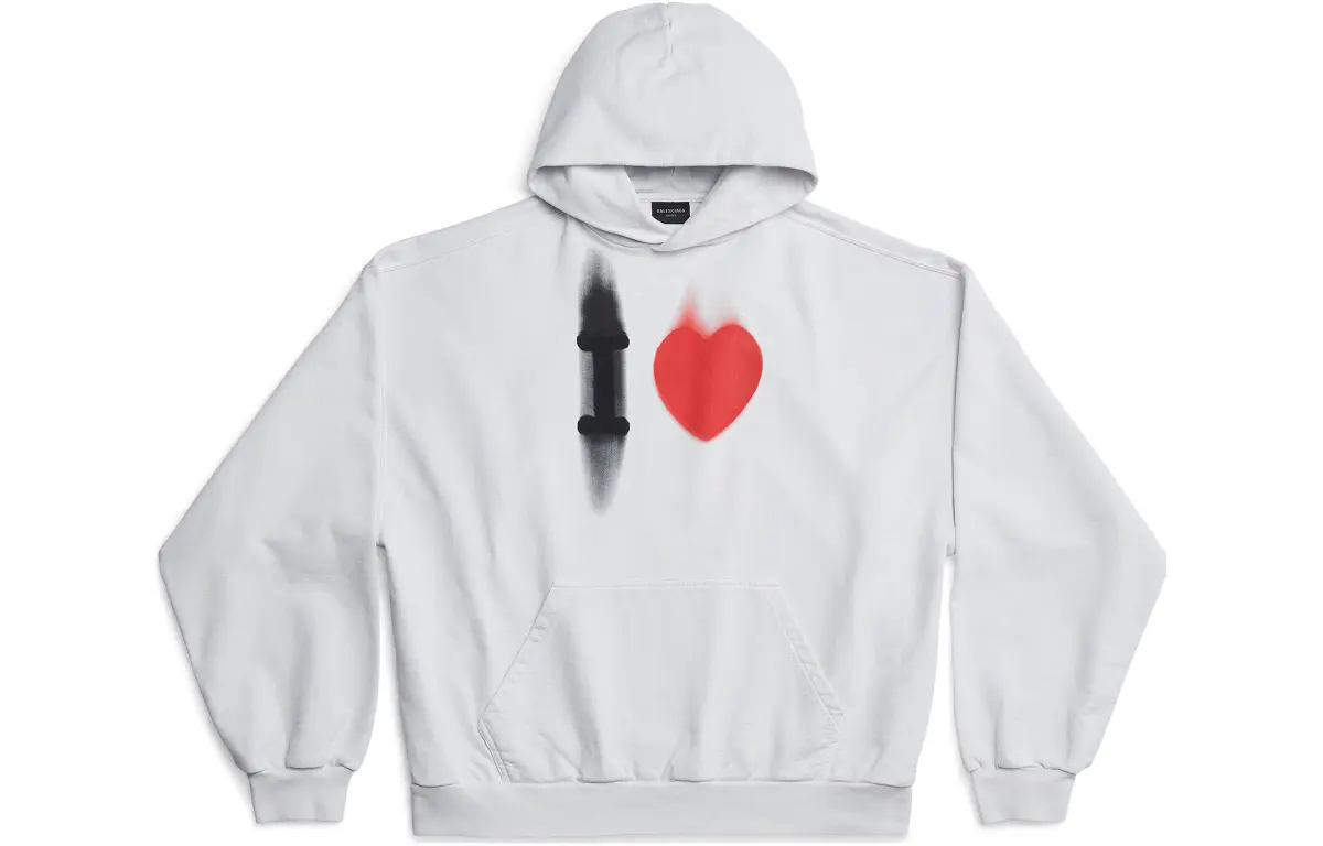 Balenciaga SS23 Sweatshirt Regular Fit Men's White