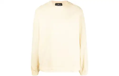 STONE ISLAND Sweatshirts Men's Yellow Crew Neck Moderate Regular