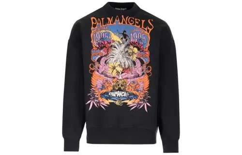 PALM ANGELS Graphic-Printed Crewneck Sweatshirt