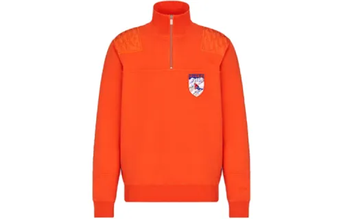 DIOR Quarterly New Products Sweatshirts Men's Orange Turtleneck Moderate Regular