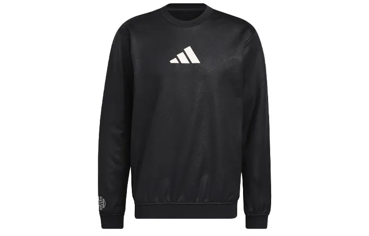 Adidas Sweatshirts Men's Black Crew Neck Moderate Regular