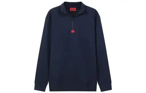 HUGO BOSS Sweatshirts Men's Stand Collar Moderate Regular