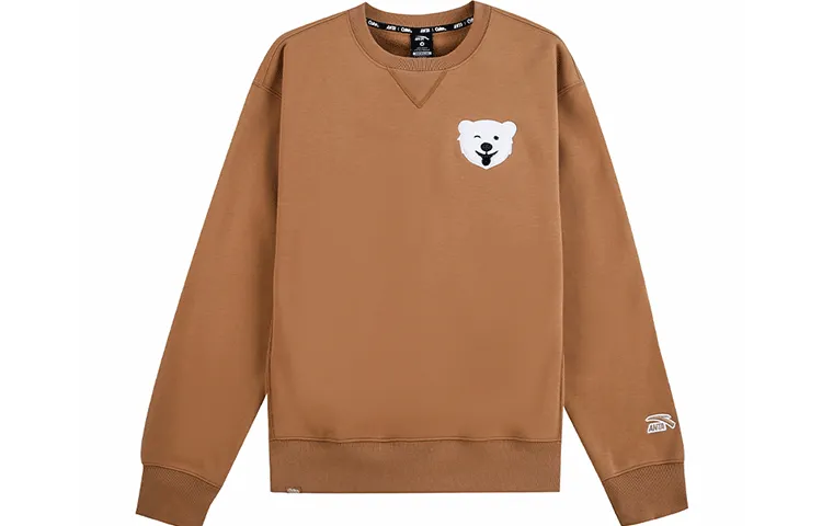 ANTA X Coca Cola Sweatshirts Men's Papaya Crew Neck Thickened Regular