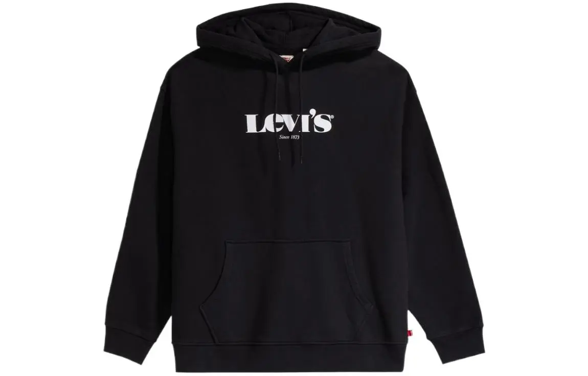 Levi's Sweatshirts Men's Black Hooded Thickened Regular