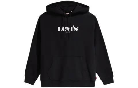 Levi's Sweatshirts Men's Black Hooded Thickened Regular
