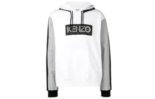 KENZO Sweatshirts Men's White Hooded Moderate Regular