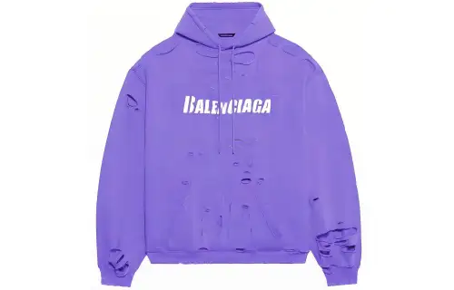 Balenciaga Caps Destroyed Oversize Fit Hoodie