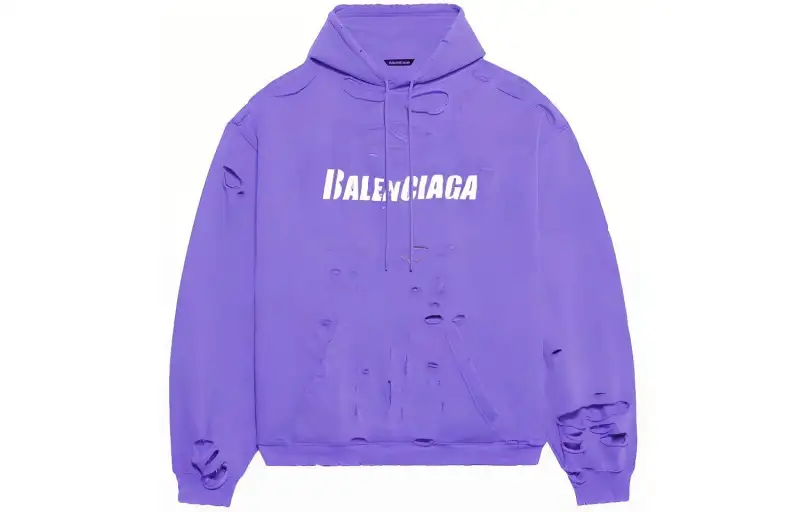 Balenciaga Caps Destroyed Oversize Fit Hoodie