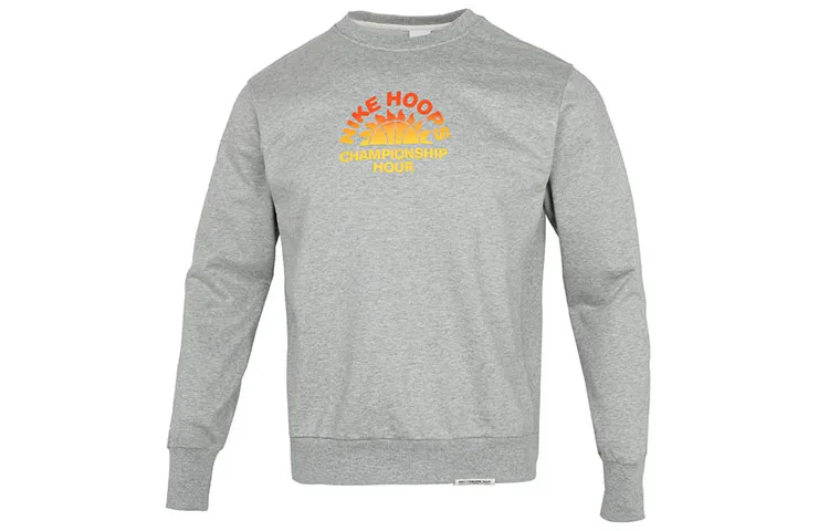 Nike Sweatshirts Men's Gray Crew Neck Moderate Other